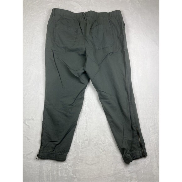 Sonoma Over the Belly Utility Jogger Maternity Pants Zip Hem Gray Size Large NEW - Picture 8 of 12